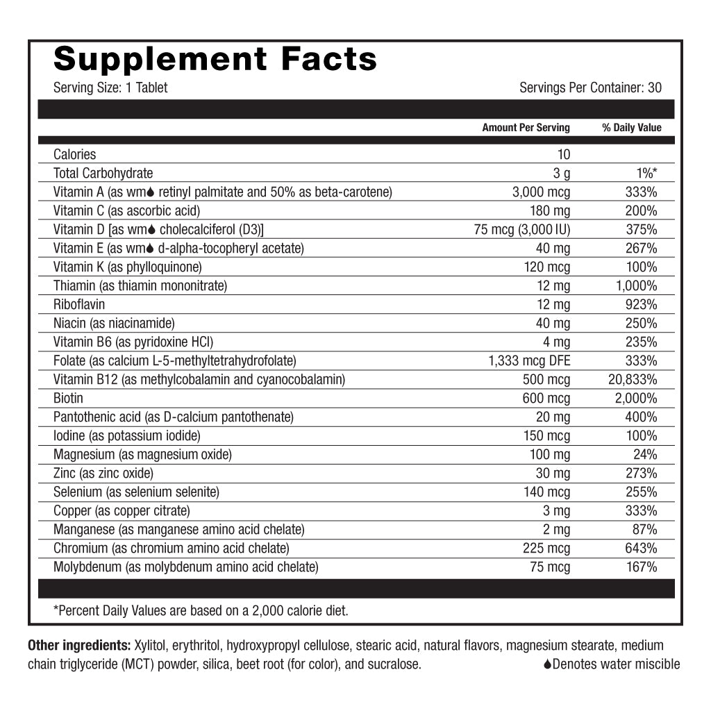 ESSENTIAL MULTI - IRON FREE CHEWABLES STRAWBERRY