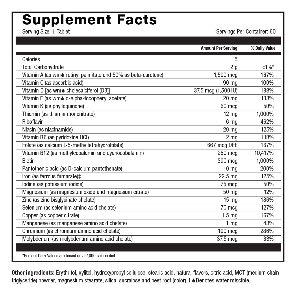 ESSENTIAL MULTI + IRON 45 CHEWABLES WATERMELON