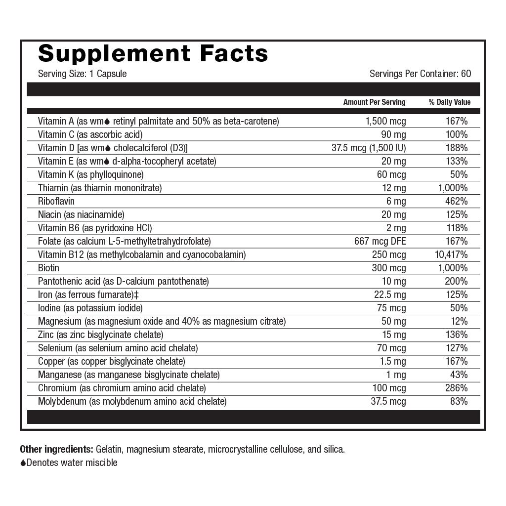 ESSENTIAL MULTI + IRON 45 CAPSULES