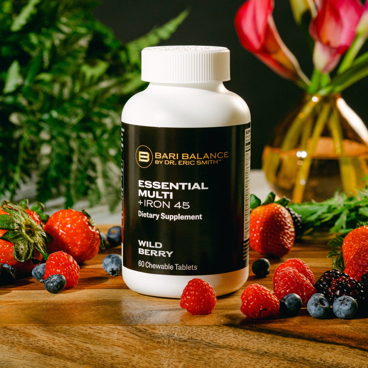 ESSENTIAL MULTI + IRON 45 CHEWABLES WILD BERRY